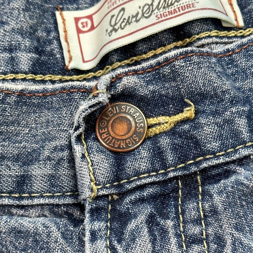 Levi Strauss Signature Jean Shorts Mens 34 Carpenter Baggy Skate Grunge Jort Y2K - Picture 4 of 11